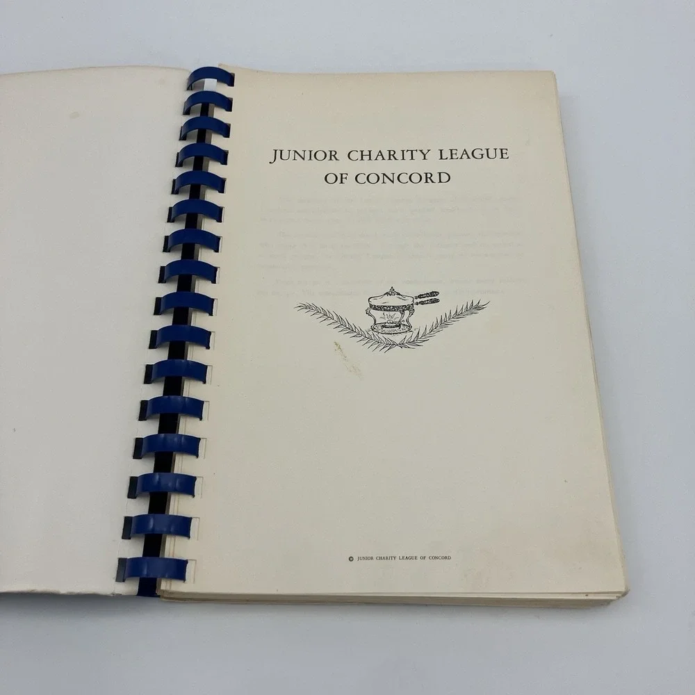 Vtg Junior Charity League Concord North Carolina Cookbook NC Southern Recipes